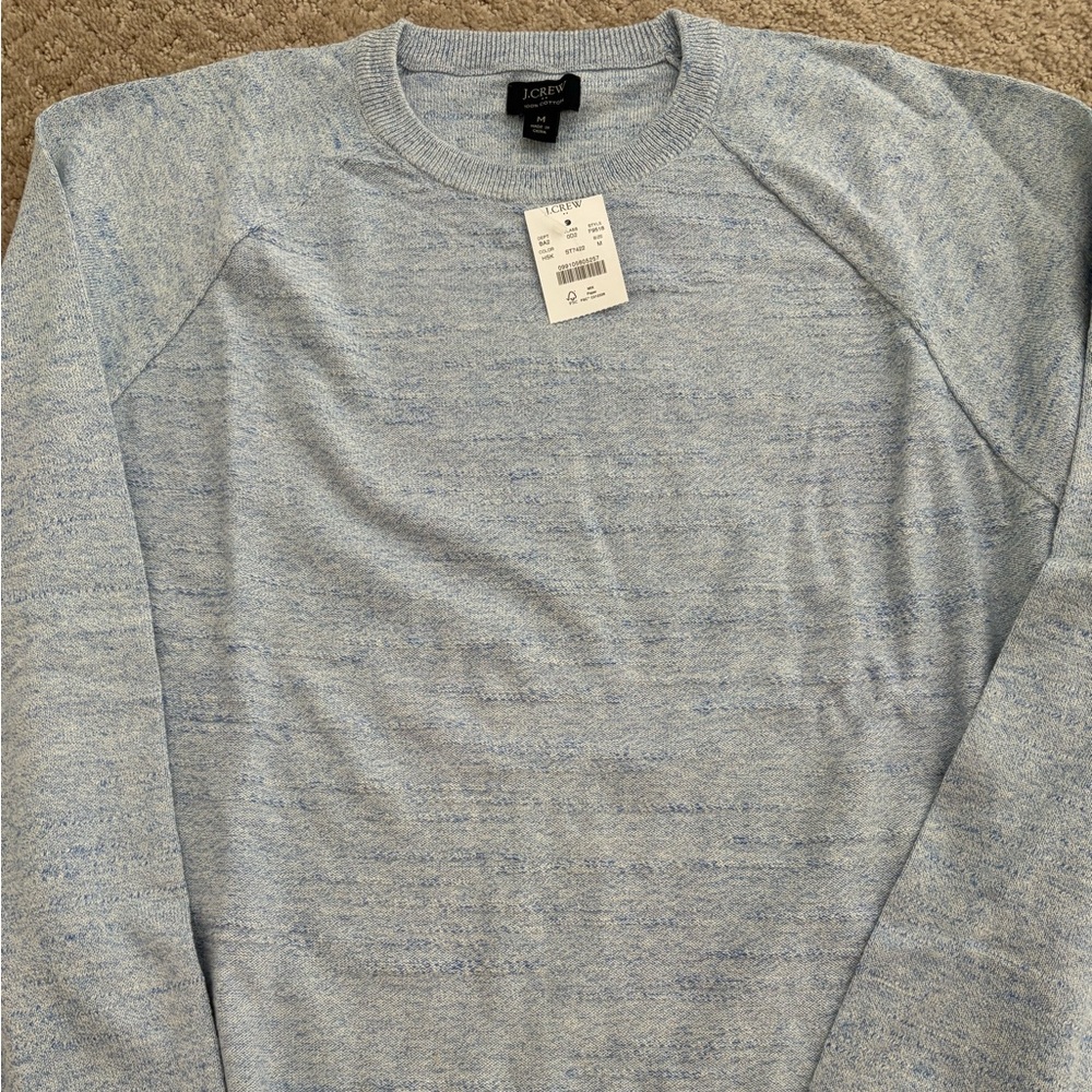 J. Crew Blue Crewneck Sweater with Raglan Sleeves NWT
